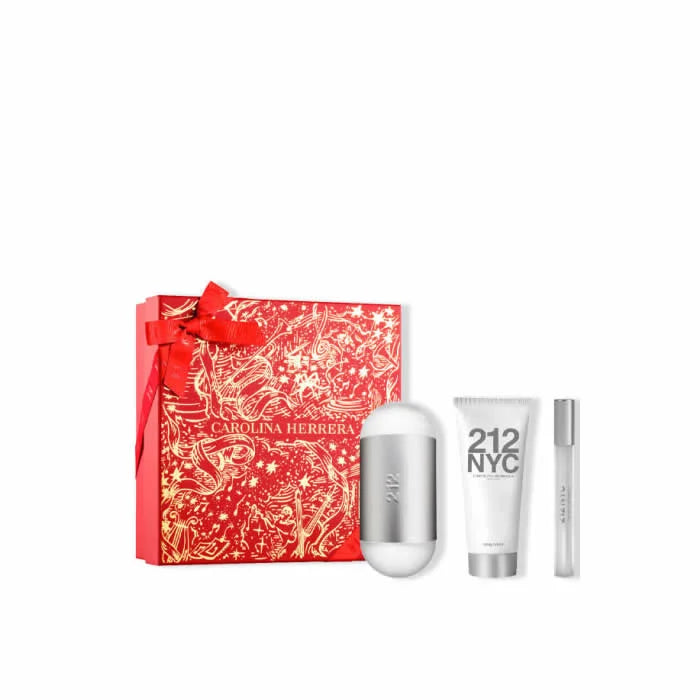 Carolina Herrera 212 Nyc Eau De Toilette (100ml) Coffret 3 Produits Femme