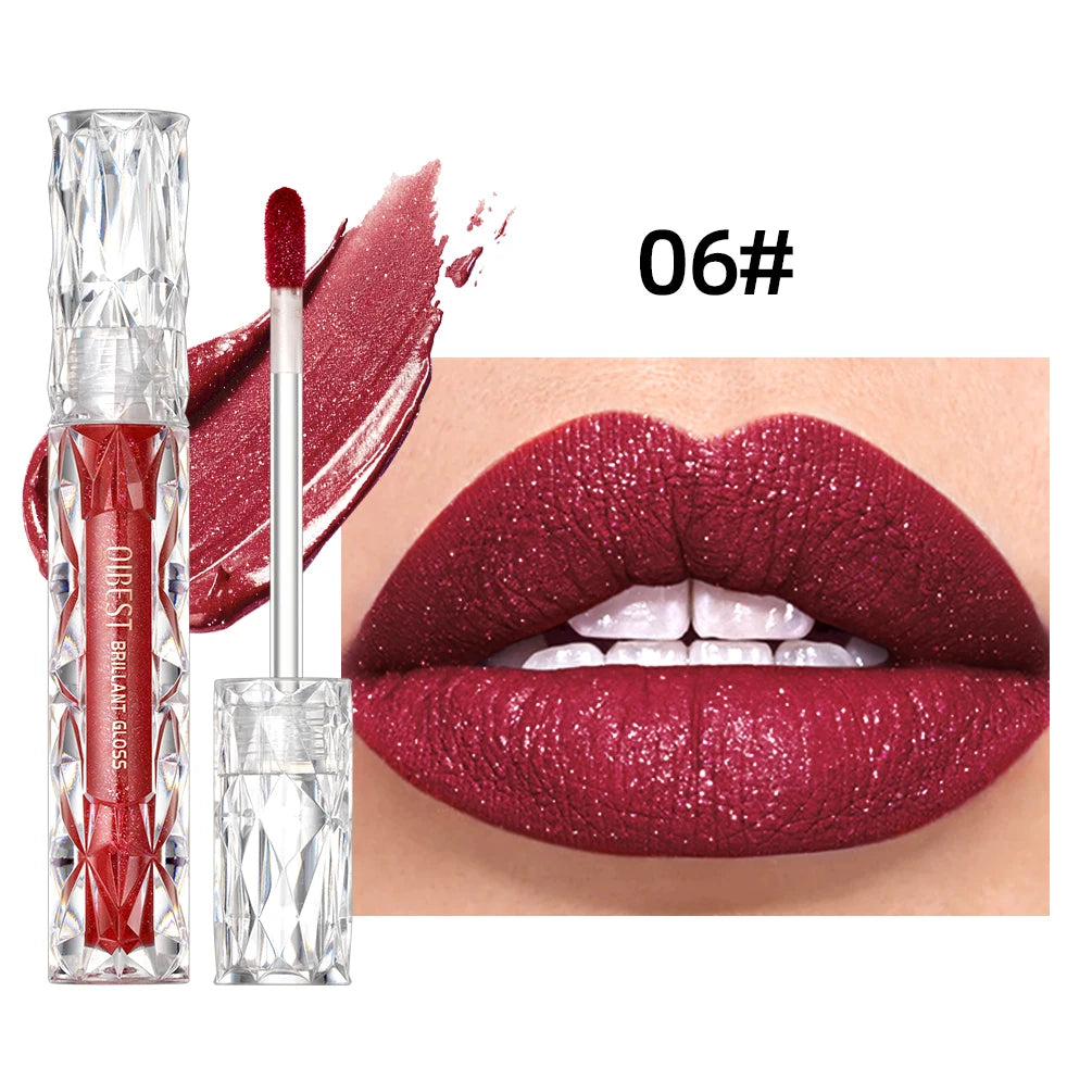 Qibest Long-Lasting Diamond Lip Gloss