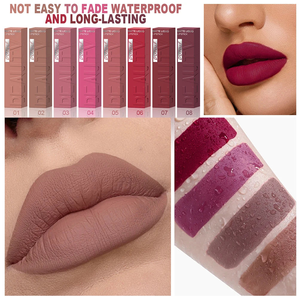 Kit ( 8pieces ) Lipstick Mat Longue Tenue