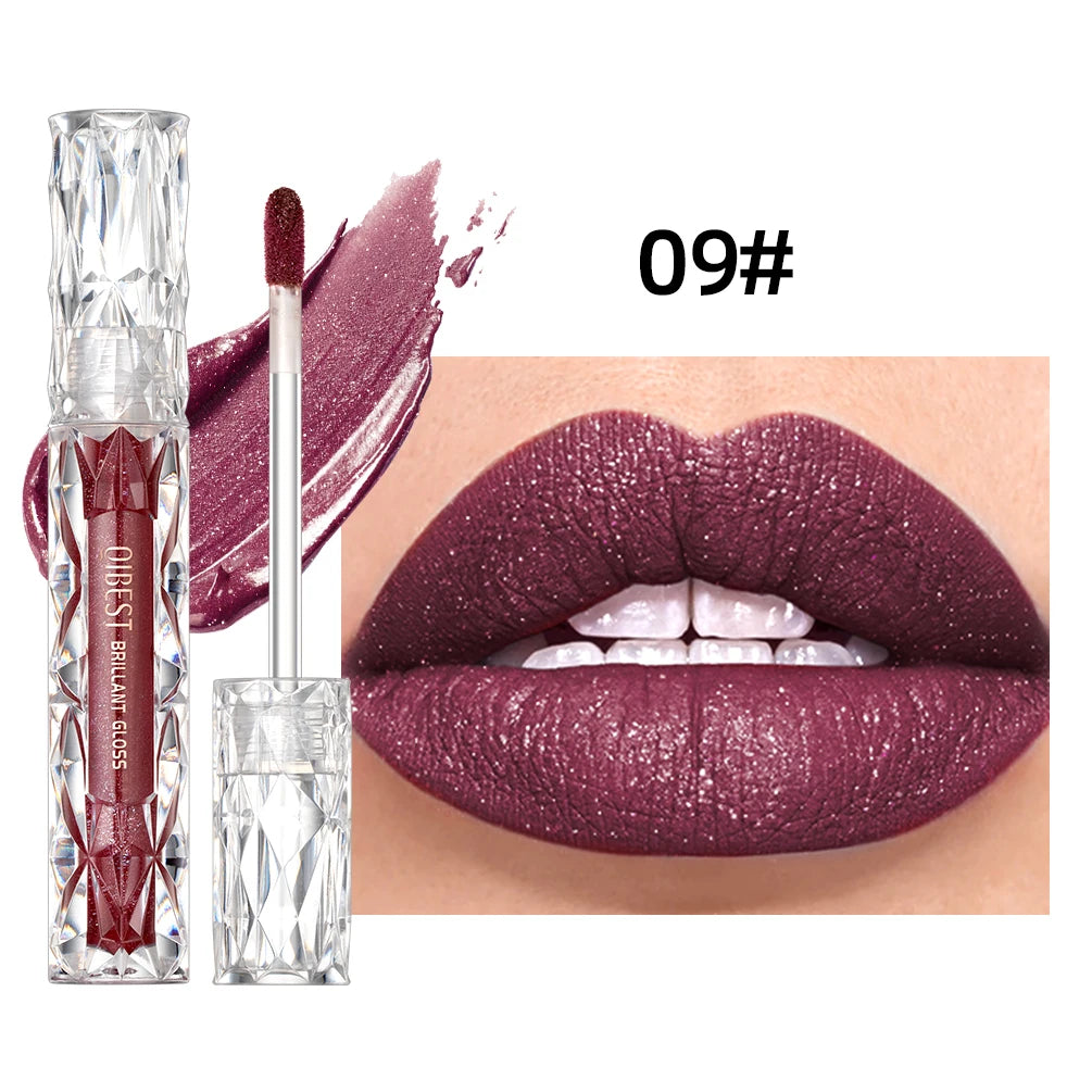 Qibest Long-Lasting Diamond Lip Gloss