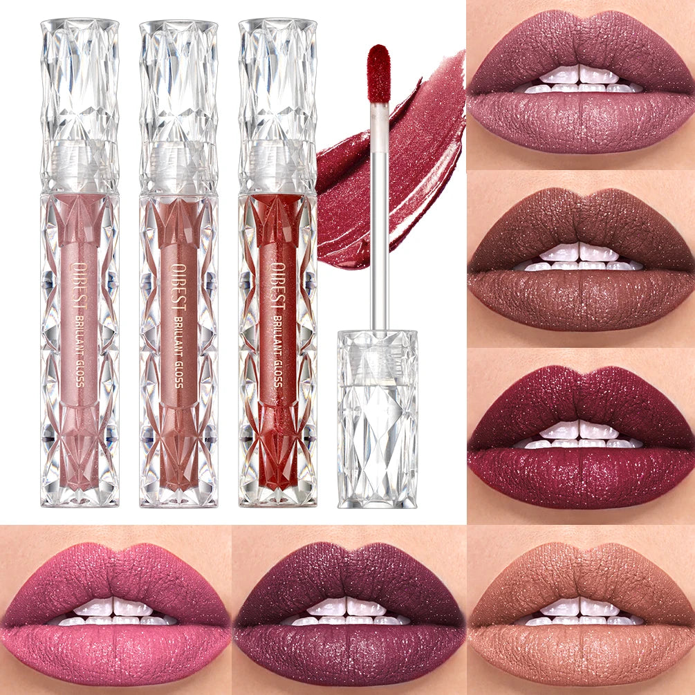 Qibest Long-Lasting Diamond Lip Gloss