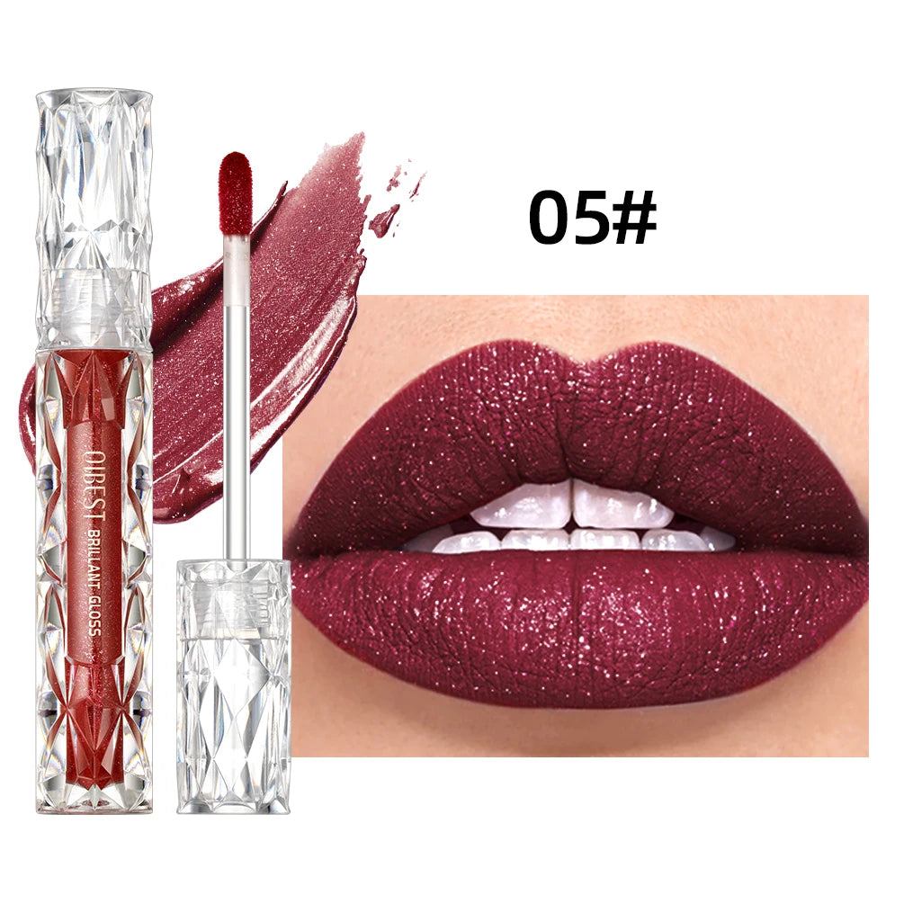 Qibest Long-Lasting Diamond Lip Gloss