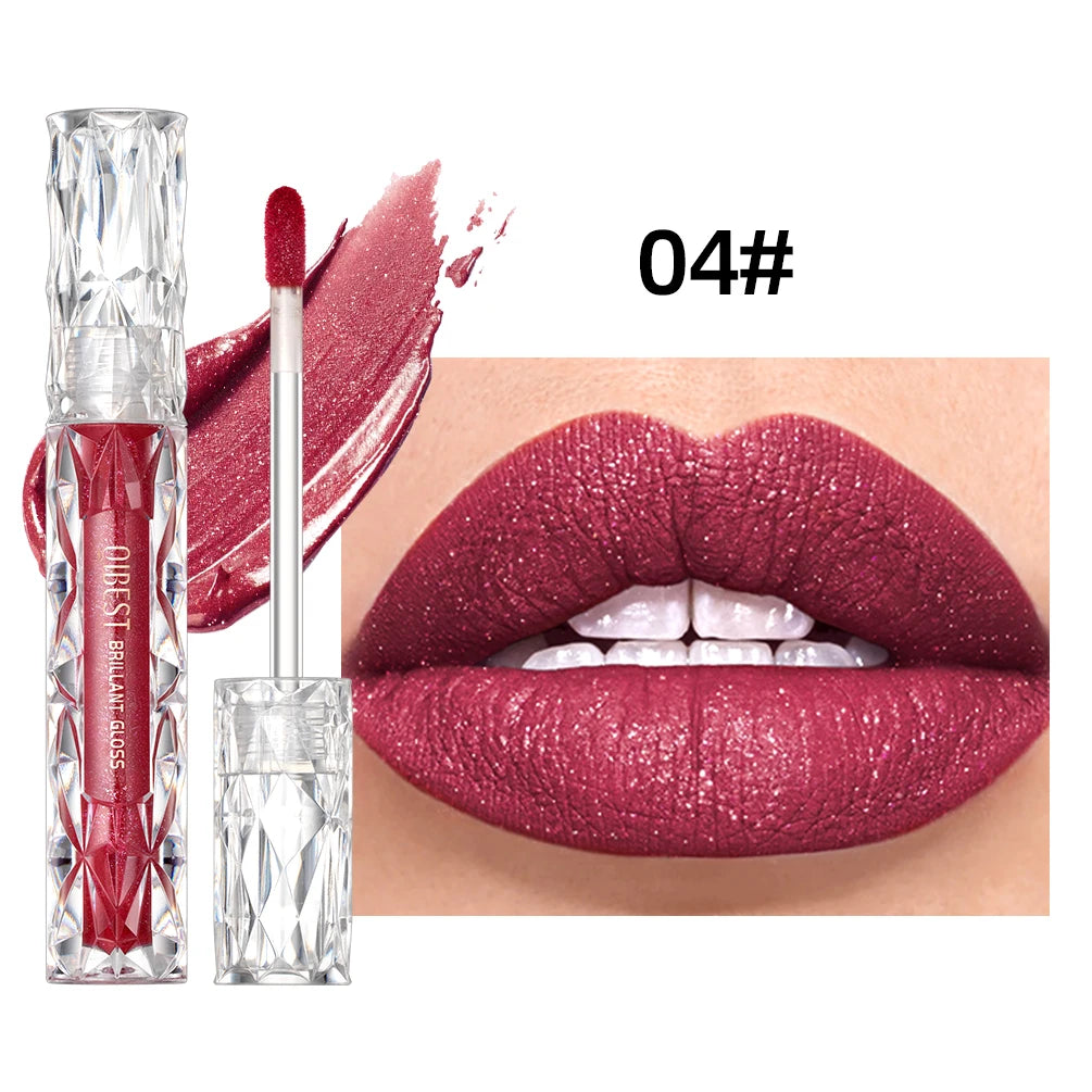 Qibest Long-Lasting Diamond Lip Gloss